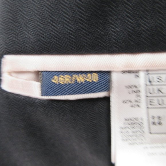 Brooks Brothers Wool Sport Coat Size 46R Vitale 1818 Regent Fit Black Peak - Picture 9 of 13